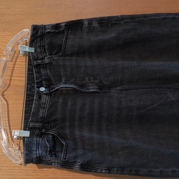 American Eagle Black Baggy Wide Leg Stretch Jeans - Picture 3 of 6